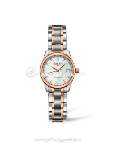 Longines Master Collection Date 25.5 Two Tone Pink L2.128.5.89.7 Longines Master Collection Date 25.5 Two Tone Pink L2.128.5.89.7