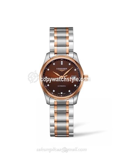 Longines Master Collection 29 Two Tone Rose / Brown L2.257.5.67.7