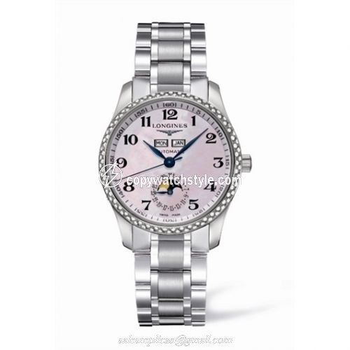 Longines Master Collection Calendar 36 Stainless Steel / Diamond / MOP / Bracelet L2.503.0.93.6 Longines Master Collection Calendar 36 Stainless Steel / Diamond / MOP / Bracelet L2.503.0.93.6