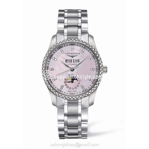 Longines Master Collection Calendar 36 Stainless Steel / Diamond / MOP / Bracelet L2.503.0.97.6 Longines Master Collection Calendar 36 Stainless Steel / Diamond / MOP / Bracelet L2.503.0.97.6