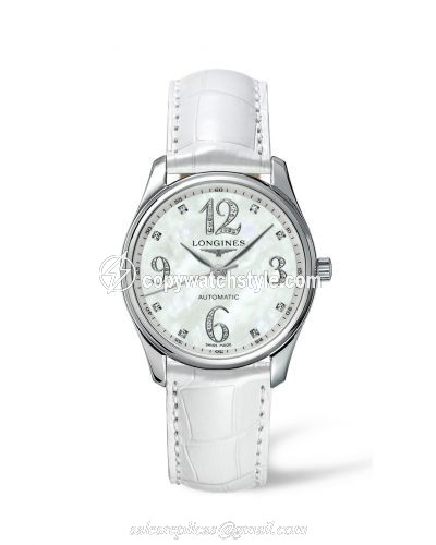 Longines Master Collection Date 36 Stainless Steel MOP L2.518.4.88.2