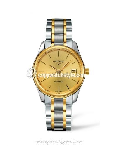 Longines Master Collection Date 36 Two Tone Gold Stick L2.518.5.32.7 Longines Master Collection Date 36 Two Tone Gold Stick L2.518.5.32.7