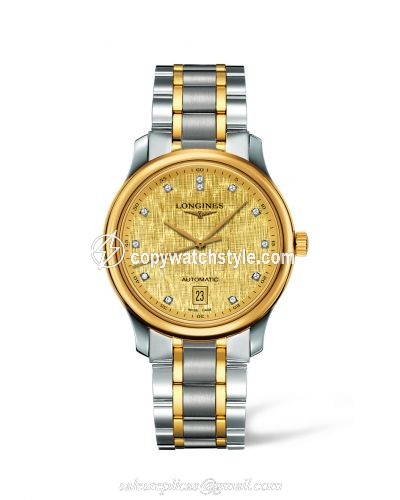 Longines Master Collection Date 38.5 Two Tone Linen L2.628.5.38.7 Longines Master Collection Date 38.5 Two Tone Linen L2.628.5.38.7