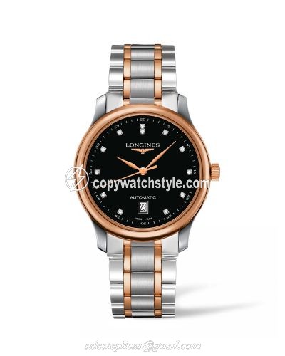 Longines Master Collection Date 38.5 Two Tone Rose / Black L2.628.5.59.7 Longines Master Collection Date 38.5 Two Tone Rose / Black L2.628.5.59.7