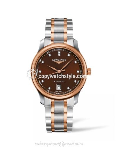 Longines Master Collection Date 38.5 Two Tone Rose / Brown L2.628.5.67.7 Longines Master Collection Date 38.5 Two Tone Rose / Brown L2.628.5.67.7