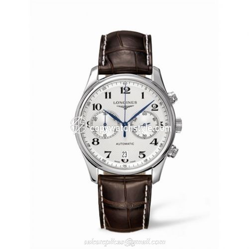 Longines Master Collection Chronograph 40 Stainless Steel / Silver / Strap L2.629.4.78.3 Longines Master Collection Chronograph 40 Stainless Steel / Silver / Strap L2.629.4.78.3