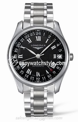 Longines Master Collection 42 24h Stainless Steel / Black-Roman / Bracelet L2.718.4.51.6 Longines Master Collection 42 24h Stainless Steel / Black-Roman / Bracelet L2.718.4.51.6