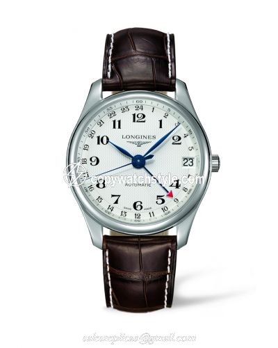 Longines Master Collection 42 24h Stainless Steel / Silver-Arabic / Alligator L2.718.4.70.3 Longines Master Collection 42 24h Stainless Steel / Silver-Arabic / Alligator L2.718.4.70.3