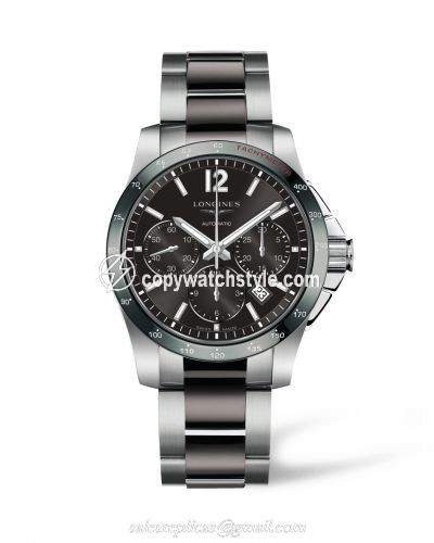 Longines Conquest Chronograph Automatic 41mm Ceramic Grey L2.744.4.06.7