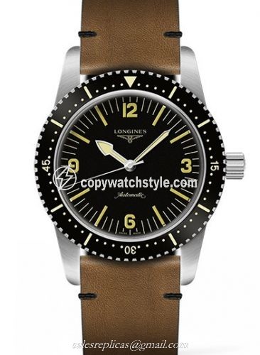 Longines Skin Diver Stainless Steel / Black / Calf L2.822.4.56.2 Longines Skin Diver Stainless Steel / Black / Calf L2.822.4.56.2
