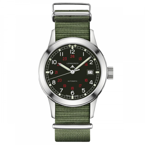Longines Heritage Military COSD Black L2.832.4.53.5
