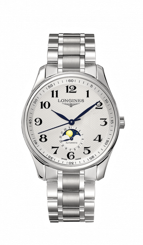 Longines Master Collection 42 Moonphase Stainless Steel / Silver-Arabic / Bracelet L2.919.4.78.6 Longines Master Collection 42 Moonphase Stainless Steel / Silver-Arabic / Bracelet L2.919.4.78.6