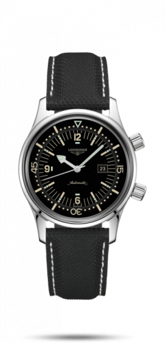 Longines Legend Diver 36 Stainless Steel / Black / Strap L3.374.4.50.0 Longines Legend Diver 36 Stainless Steel / Black / Strap L3.374.4.50.0