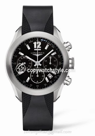 Longines GrandeVitesse Chronograph Black Rubber L3.635.4.56.9 Longines GrandeVitesse Chronograph Black Rubber L3.635.4.56.9