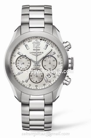 Longines GrandeVitesse Chronograph Silver Bracelet L3.635.4.76.6