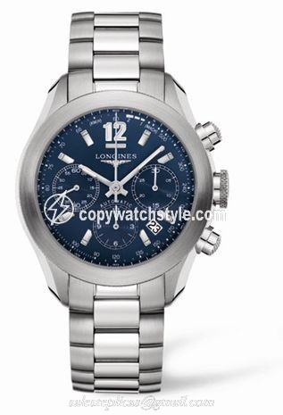Longines GrandeVitesse Chronograph Blue Bracelet L3.635.4.96.6 Longines GrandeVitesse Chronograph Blue Bracelet L3.635.4.96.6