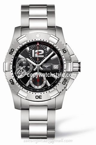 Longines Hydroconquest Chronograph Tachymeter Black L3.651.4.56.6 Longines Hydroconquest Chronograph Tachymeter Black L3.651.4.56.6