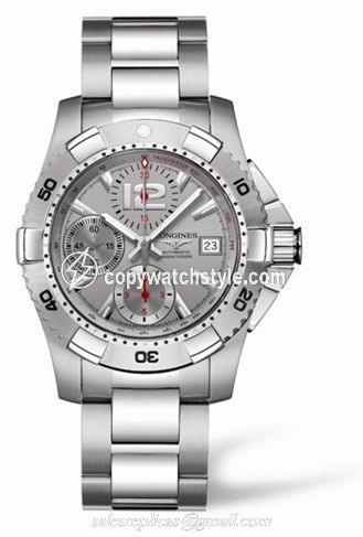 Longines Hydroconquest Chronograph Tachymeter Silver L3.651.4.76.6 Longines Hydroconquest Chronograph Tachymeter Silver L3.651.4.76.6