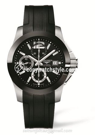 Longines Conquest Chronograph Ceramic Rubber L3.661.4.56.2 Longines Conquest Chronograph Ceramic Rubber L3.661.4.56.2