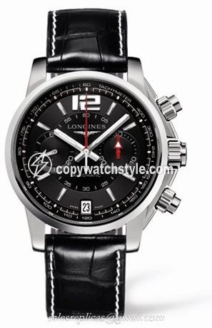 Longines Admiral Chronograph Black Strap L3.666.4.56.2 Longines Admiral Chronograph Black Strap L3.666.4.56.2