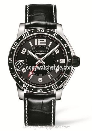 Longines Admiral GMT Black L3.668.4.56.0 Longines Admiral GMT Black L3.668.4.56.0