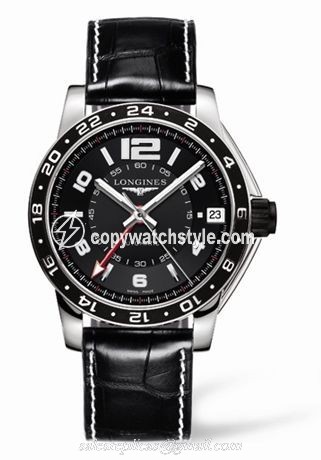 Longines Admiral GMT Black XL L3.668.4.56.2 Longines Admiral GMT Black XL L3.668.4.56.2