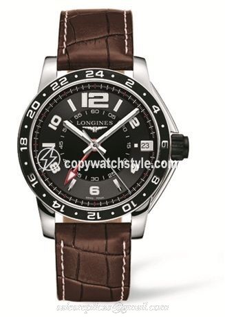 Longines Admiral GMT Black Brown L3.668.4.56.3 Longines Admiral GMT Black Brown L3.668.4.56.3