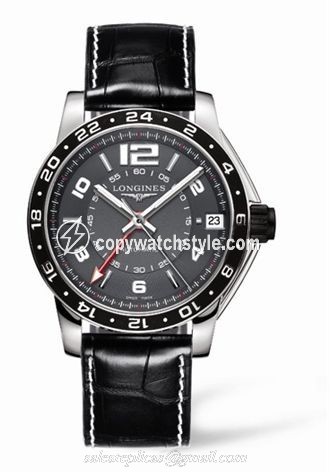 Longines Admiral GMT Grey L3.668.4.79.2 Longines Admiral GMT Grey L3.668.4.79.2