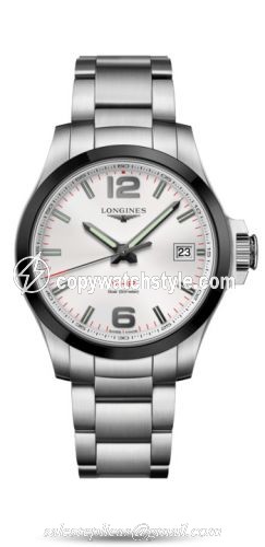 Longines Conquest V.H.P. 41 Stainless Steel / Ceramic / Silver / Bracelet L3.719.4.76.6 Longines Conquest V.H.P. 41 Stainless Steel / Ceramic / Silver / Bracelet L3.719.4.76.6