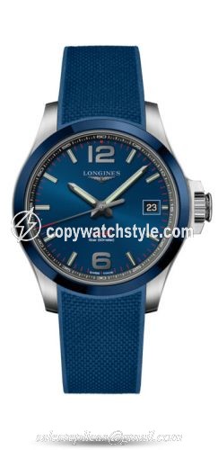 Longines Conquest V.H.P. 41 Stainless Steel / Ceramic / Blue / Rubber L3.719.4.96.9 Longines Conquest V.H.P. 41 Stainless Steel / Ceramic / Blue / Rubber L3.719.4.96.9