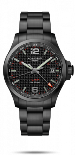 Longines Conquest V.H.P. GMT 43 PVD / Carbon / Bracelet L3.728.2.66.6 Longines Conquest V.H.P. GMT 43 PVD / Carbon / Bracelet L3.728.2.66.6