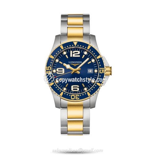 Longines HydroConquest 41 Automatic Stainless Steel / Yellow Gold / Blue L3.742.3.96.7 Longines HydroConquest 41 Automatic Stainless Steel / Yellow Gold / Blue L3.742.3.96.7