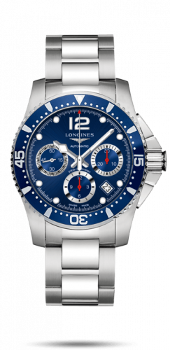 Longines HydroConquest 41 Automatic Chronograph Stainless Steel / Blue / Bracelet L3.744.4.96.6
