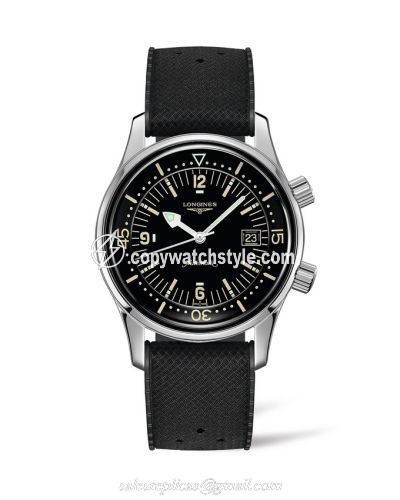 Longines Legend Diver Date Stainless Steel / Black / Rubber L3.774.4.50.9 Longines Legend Diver Date Stainless Steel / Black / Rubber L3.774.4.50.9