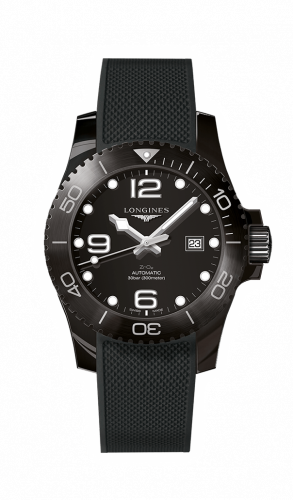 Longines Hydroconquest 43 Automatic Ceramic / Black / Rubber L3.784.4.56.9 Longines Hydroconquest 43 Automatic Ceramic / Black / Rubber L3.784.4.56.9