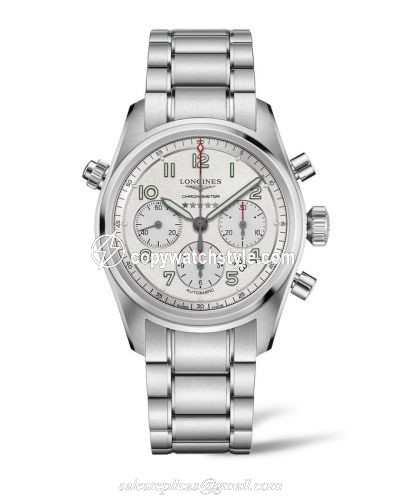 Longines Spirit Chronograph 42 Silver / Bracelet L3.820.4.73.6 Longines Spirit Chronograph 42 Silver / Bracelet L3.820.4.73.6