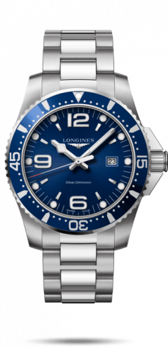 Longines HydroConquest 44 Quartz Stainless Steel / Blue / Bracelet L3.840.4.96.6 Longines HydroConquest 44 Quartz Stainless Steel / Blue / Bracelet L3.840.4.96.6