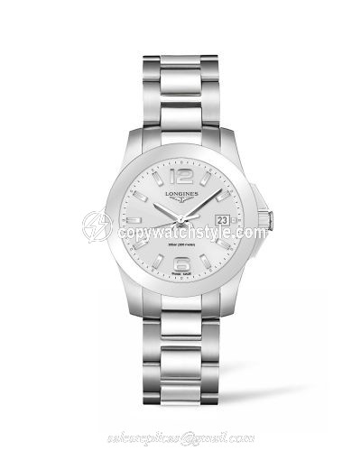 Longines Conquest Quartz 34 Stainless Steel / Silver L3.377.4.76.6