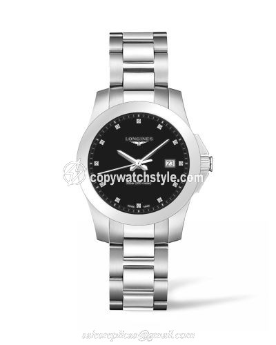 Longines Conquest Quartz 36 Stainless Steel / Black L3.378.4.57.6 Longines Conquest Quartz 36 Stainless Steel / Black L3.378.4.57.6