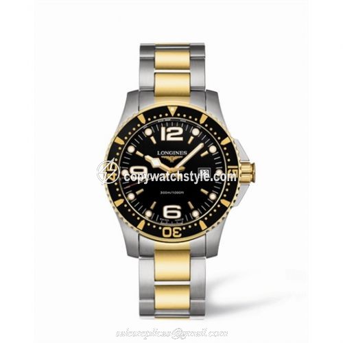 Longines Hydroconquest Quartz 39 Two Tone Black L3.640.3.56.7 Longines Hydroconquest Quartz 39 Two Tone Black L3.640.3.56.7