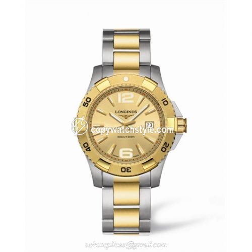 Longines Hydroconquest 39 Quartz Two Tone Gold L3.647.3.36.7