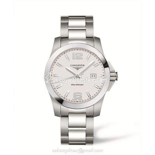 Longines Conquest Quartz 41mm Silver L3.659.4.76.6 Longines Conquest Quartz 41mm Silver L3.659.4.76.6
