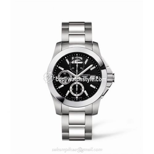 Longines Conquest Chronograph Black Bracelet L3.662.4.56.6 Longines Conquest Chronograph Black Bracelet L3.662.4.56.6