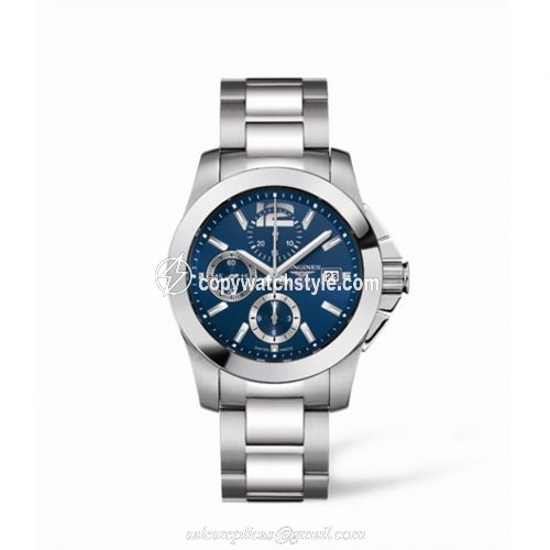 Longines Conquest Chronograph Blue Bracelet L3.662.4.96.6 Longines Conquest Chronograph Blue Bracelet L3.662.4.96.6