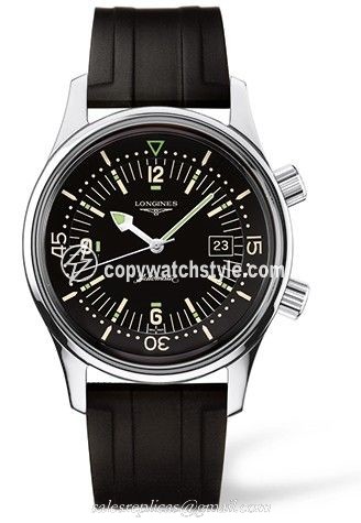 Longines Legend Diver Date / Rubber L3.674.4.50.9