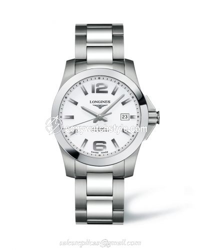 Longines Conquest 39 Automatic White L3.676.4.16.6 Longines Conquest 39 Automatic White L3.676.4.16.6