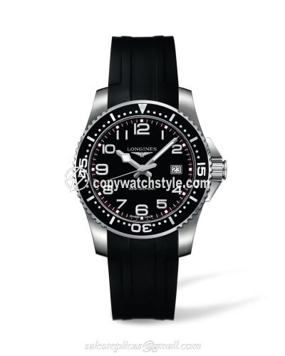 Longines Hydroconquest Quartz 39 Black Rubber L3.688.4.53.2 Longines Hydroconquest Quartz 39 Black Rubber L3.688.4.53.2