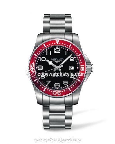 Longines Hydroconquest Quartz 41 Black / Red L3.689.4.59.6