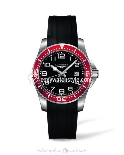 Longines Hydroconquest Auttomatic 39 Red Rubber L3.694.4.59.2 Longines Hydroconquest Auttomatic 39 Red Rubber L3.694.4.59.2