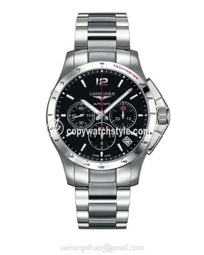 Longines Conquest Chronograph Automatic 44.5mm Black L3.697.4.56.6 Longines Conquest Chronograph Automatic 44.5mm Black L3.697.4.56.6
